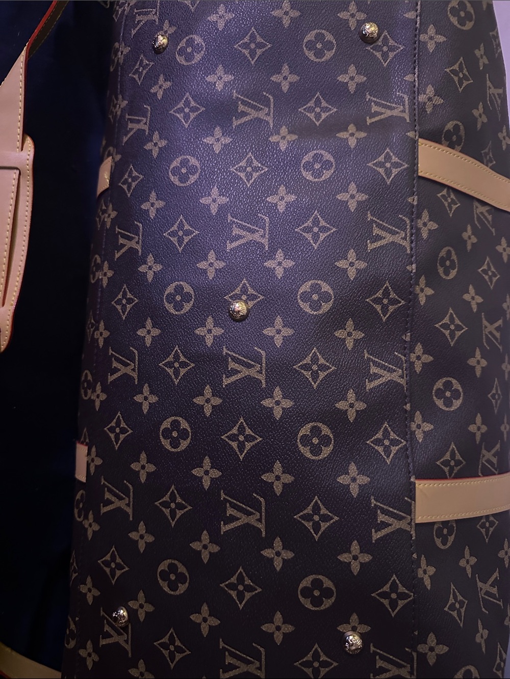 Louis Vuitton Brown Monogram Keepall 55 Bandelouliere Duffel w/Vachetta Trim - Picture 6 of 13